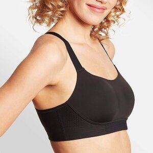 Maidenform Black Medium Impact Sports Bra Lightweight Convertible 34B